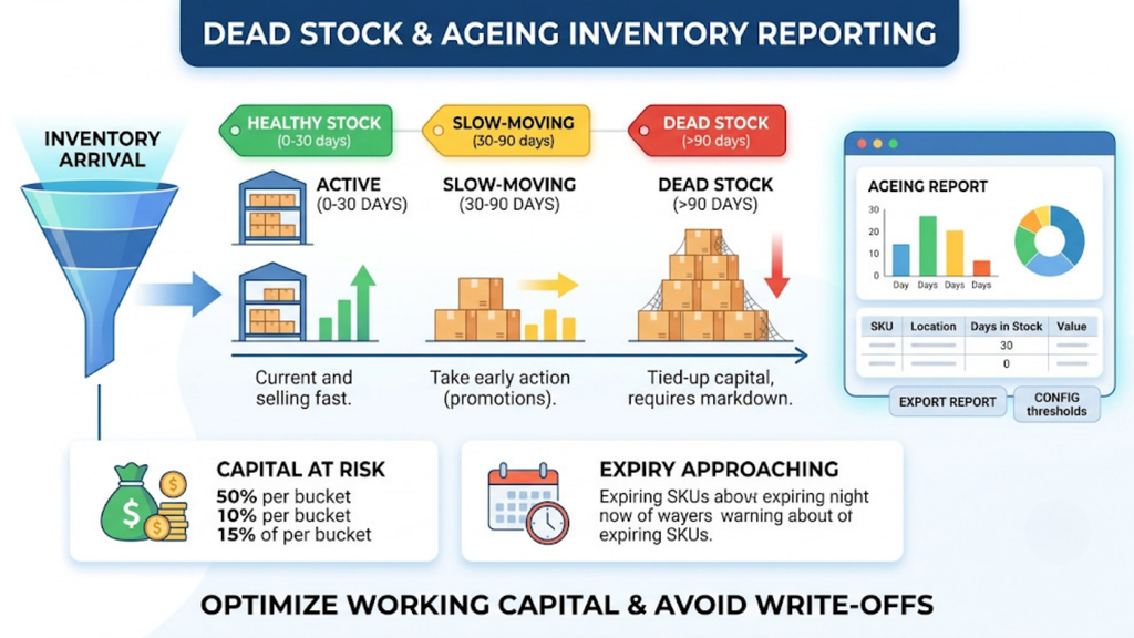 Virtual product bundle management showing component-level stock deduction and bundle availability across ecommerce channels
