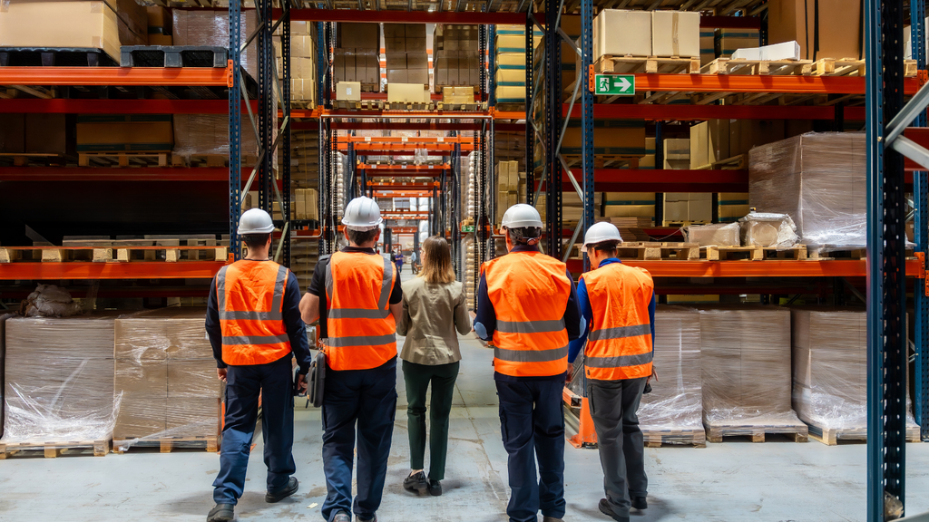 Warehouse operations scene showing workers preparing inventory and fulfilment activities for a major sales event

