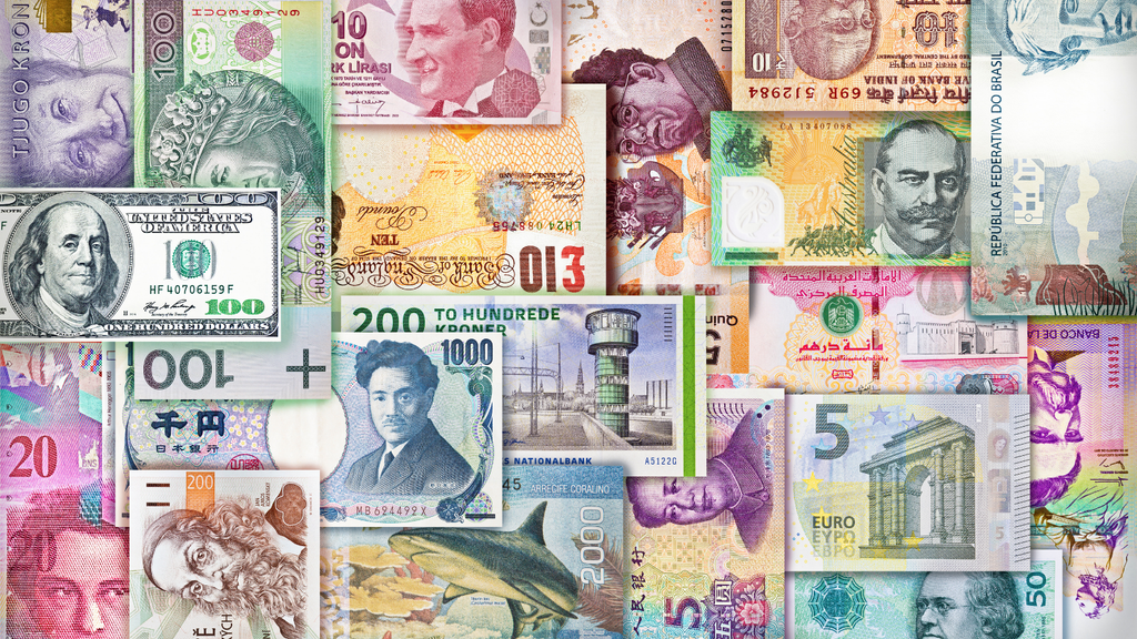 Multi-currency payment reconciliation showing international ecommerce settlements and currency conversion across major currencies