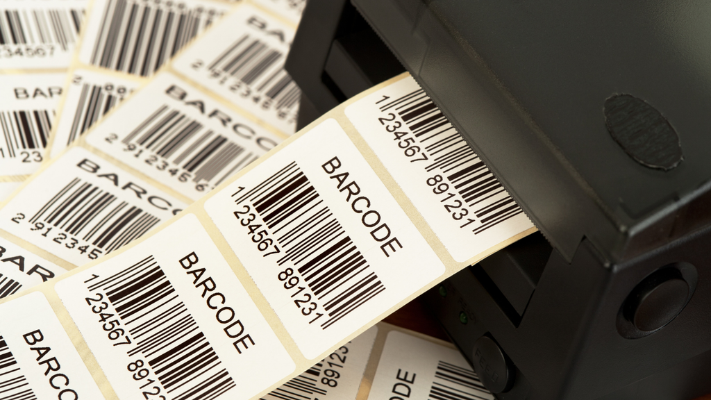 Barcode labels and scanner supporting SKU identification, inventory tracking, and accurate warehouse picking
