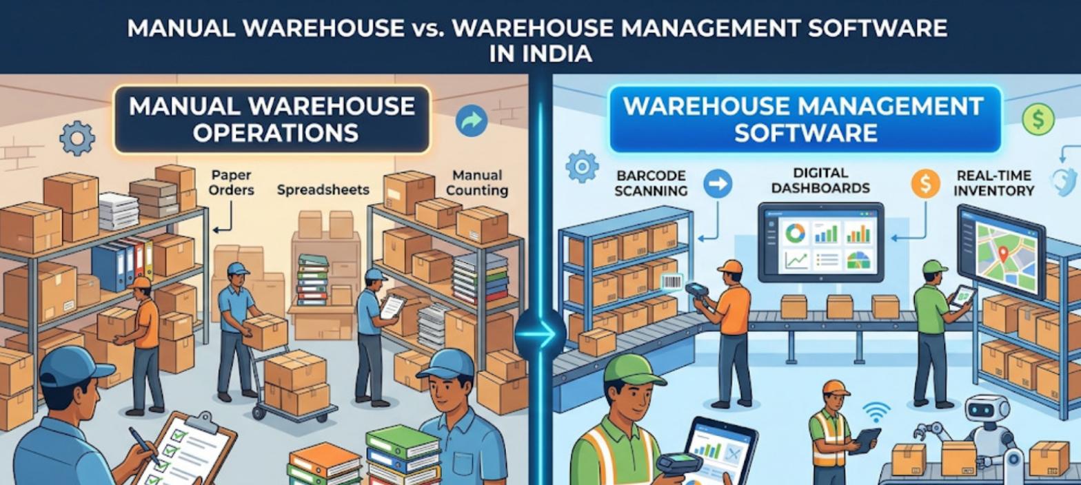 Warehouse cycle counting and WMS operations showing inventory accuracy, directed picking, barcode verification, returns processing, and SAP connectivity