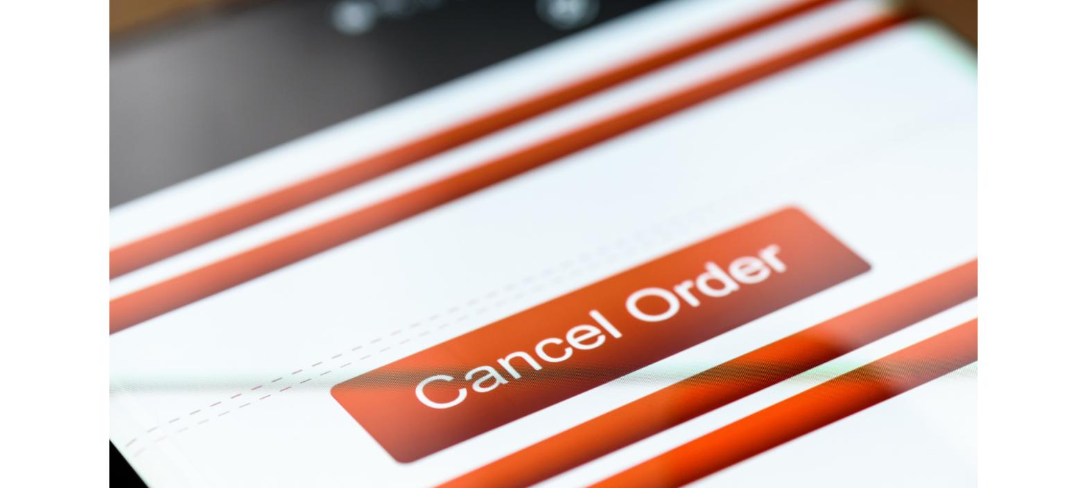 Duplicate orders and order cancellations showing an ecommerce interface with a cancel order option