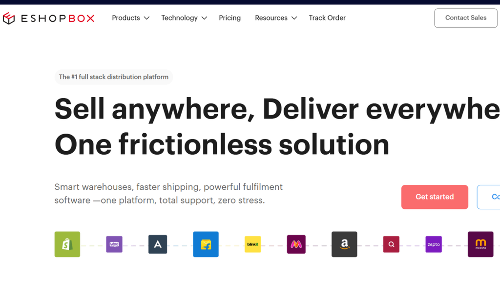 Fynd Commerce platform showing its unified commerce solution for connecting online storefronts with ecommerce order management.