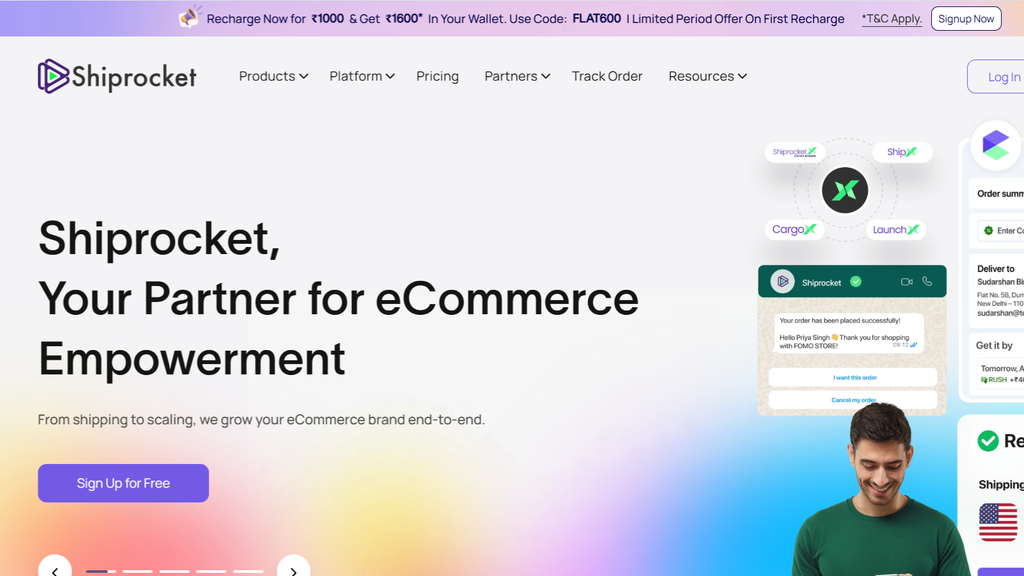 Eshopbox fulfilment platform promoting its integrated solution for selling across channels and managing ecommerce fulfilment operations.