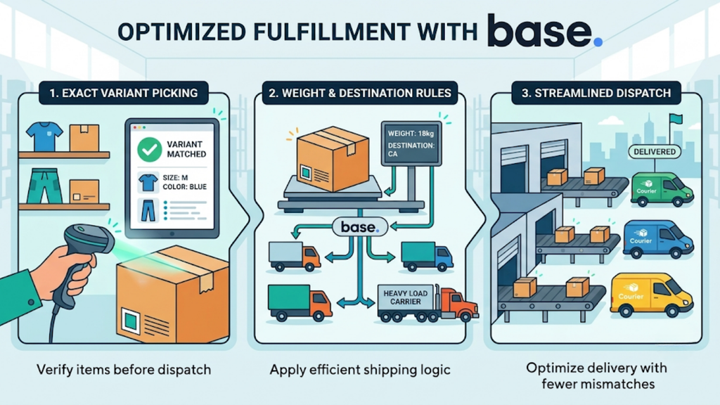 Centralised inventory synchronisation connecting Amazon, Flipkart, Myntra, Ajio, Meesho, JioMart, and a brand’s website.