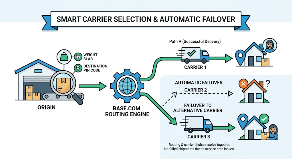 Comparison of default warehouse assignment and availability-first order routing to prevent stock-related fulfilment delays.