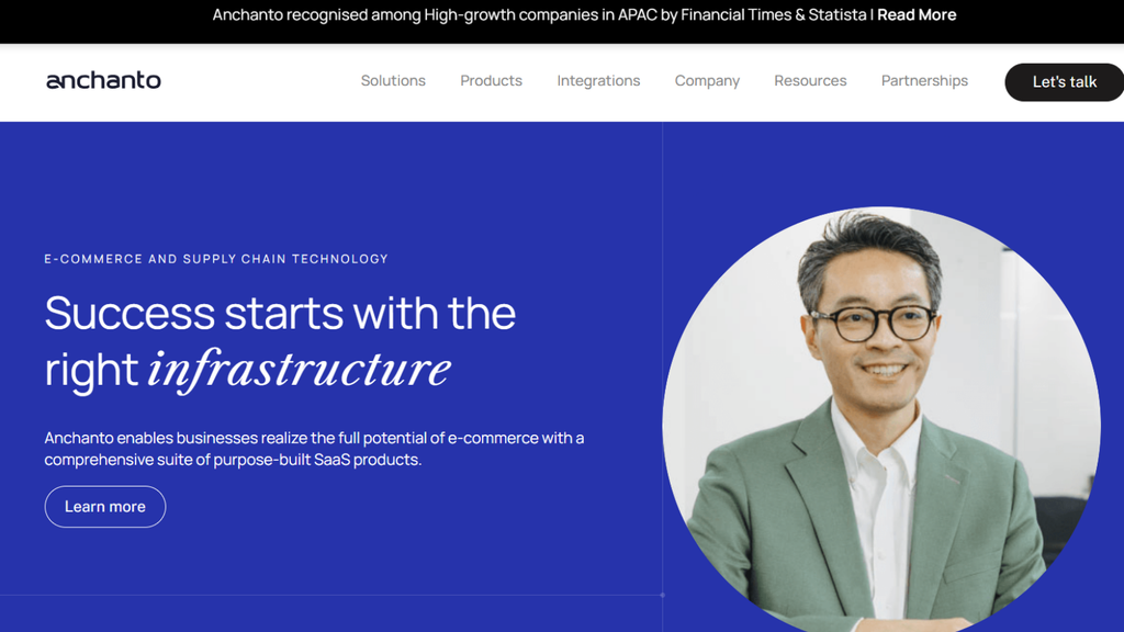 Anchanto ecommerce supply chain platform showing multi-country, multi-entity, and cross-border ecommerce infrastructure