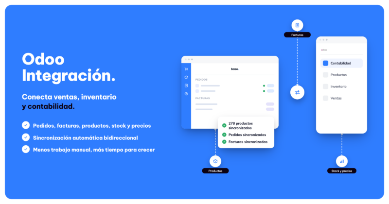 integración Odoo con Base, hub de e-commerce