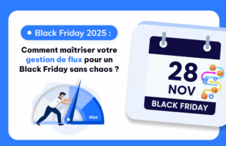 Jauge de performance, illustrant la maîtrise de la gestion de flux e-commerce.