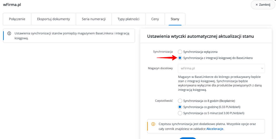 Synchronizacja stanów między magazynem wFirma a BaseLinkerem 