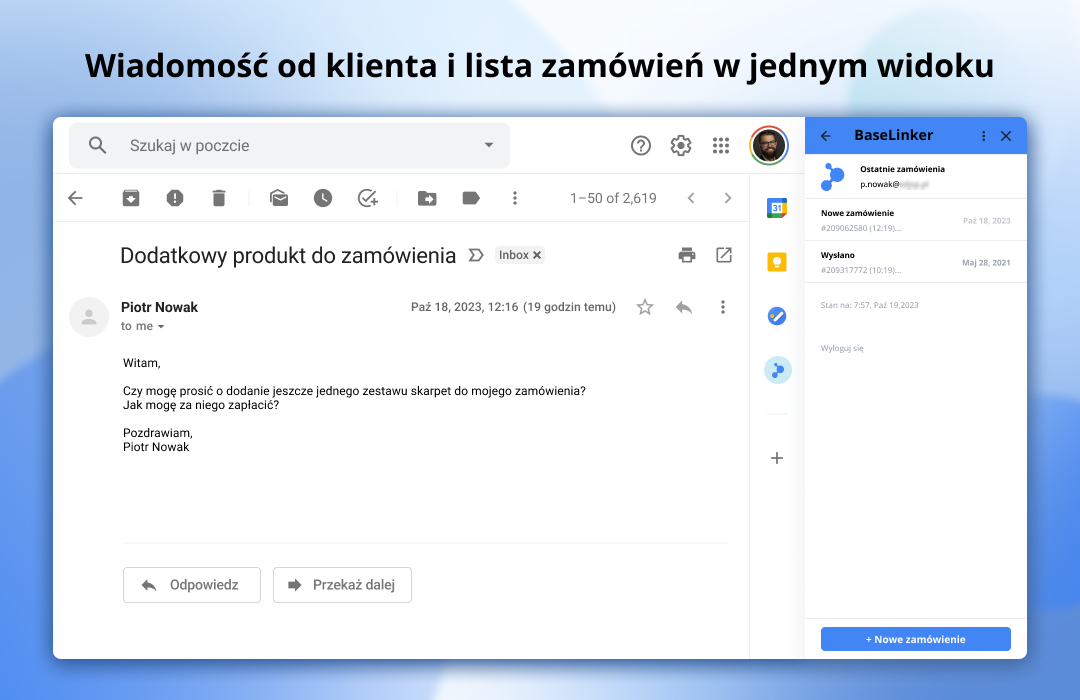 BaseLinker Gmail Workspace integracja