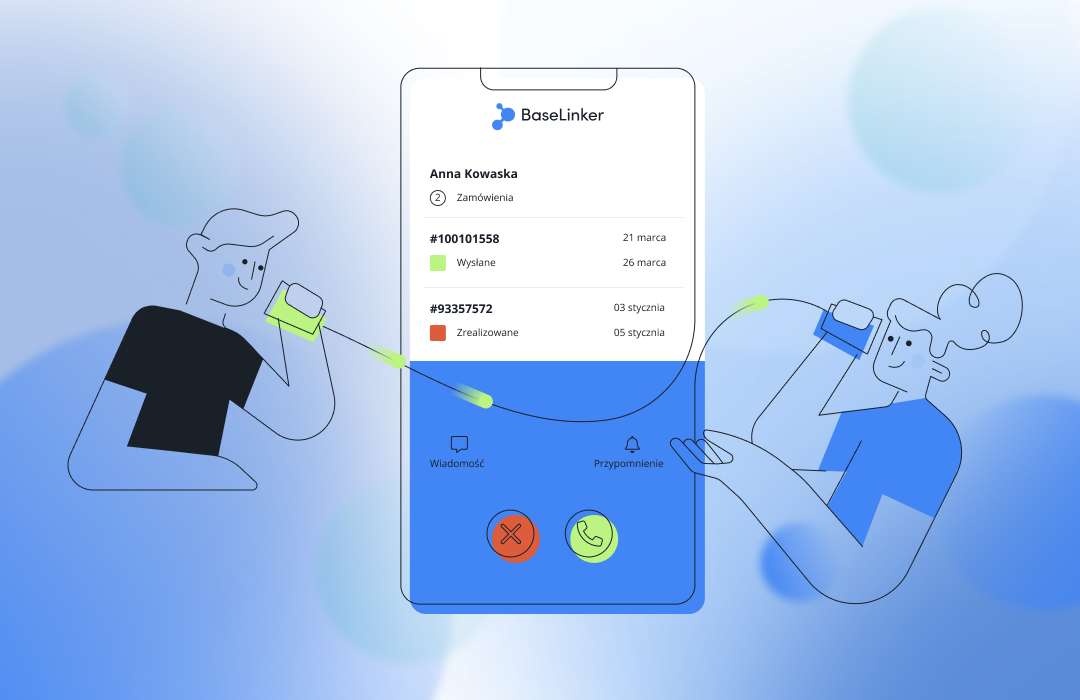 BaseLinker Caller kontakt telefoniczny z klientem e-commerce