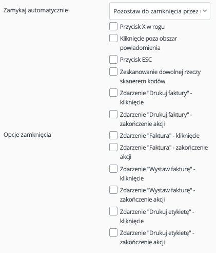 Zamykanie okienka interfejsowego w BaseLinker