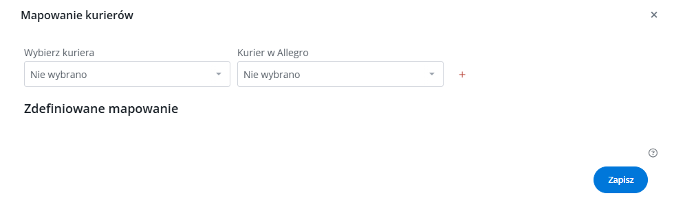 Mapowanie kurierów Allegro