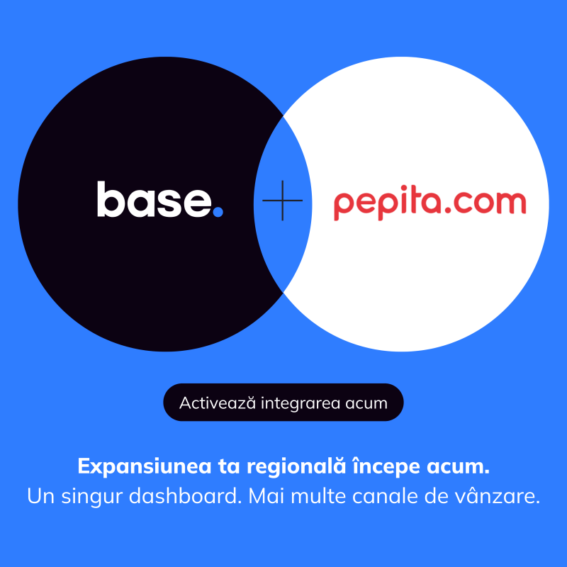 magine ilustrând cum integrarea cu Pepita.hu prin Base.com ajută sellerii să aibă succes în campanii importante precum Black Friday.